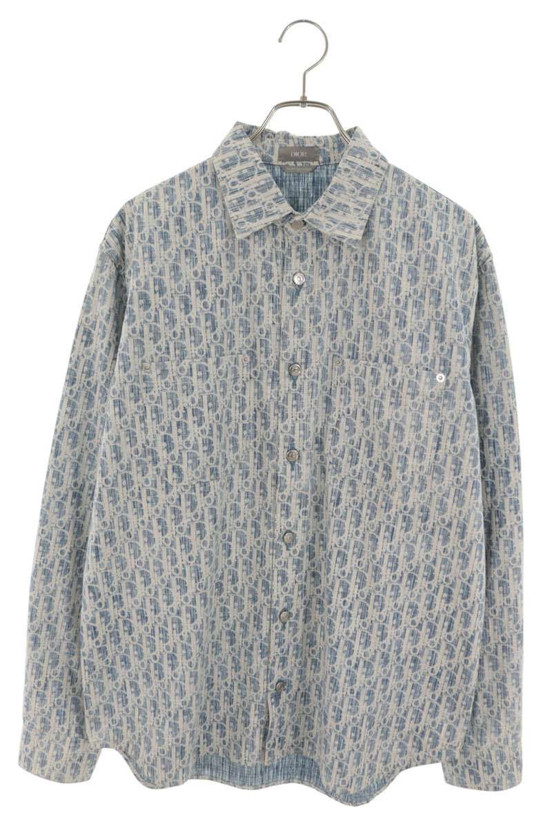 Dior Oblique Denim Long Sleeve Shirt 38