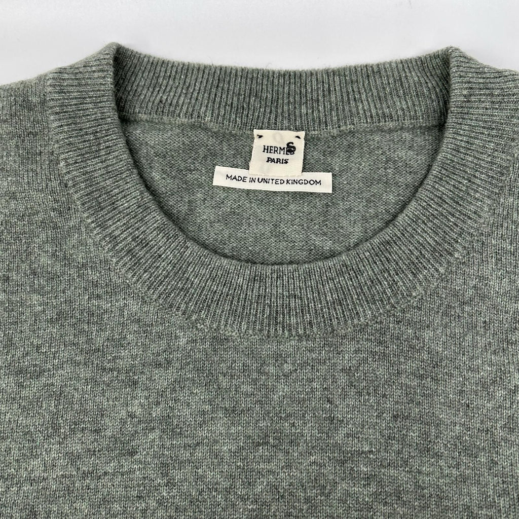 Hermes Era Green Cashmere Short Sleeve Knit 40 Sweater — view 6