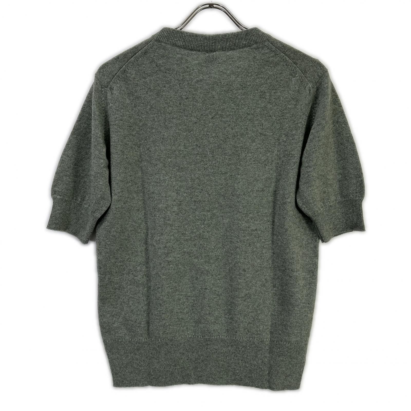Hermes Era Green Cashmere Short Sleeve Knit 40 Sweater — view 2