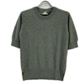 Hermes Era Green Cashmere Short Sleeve Knit 40 Sweater