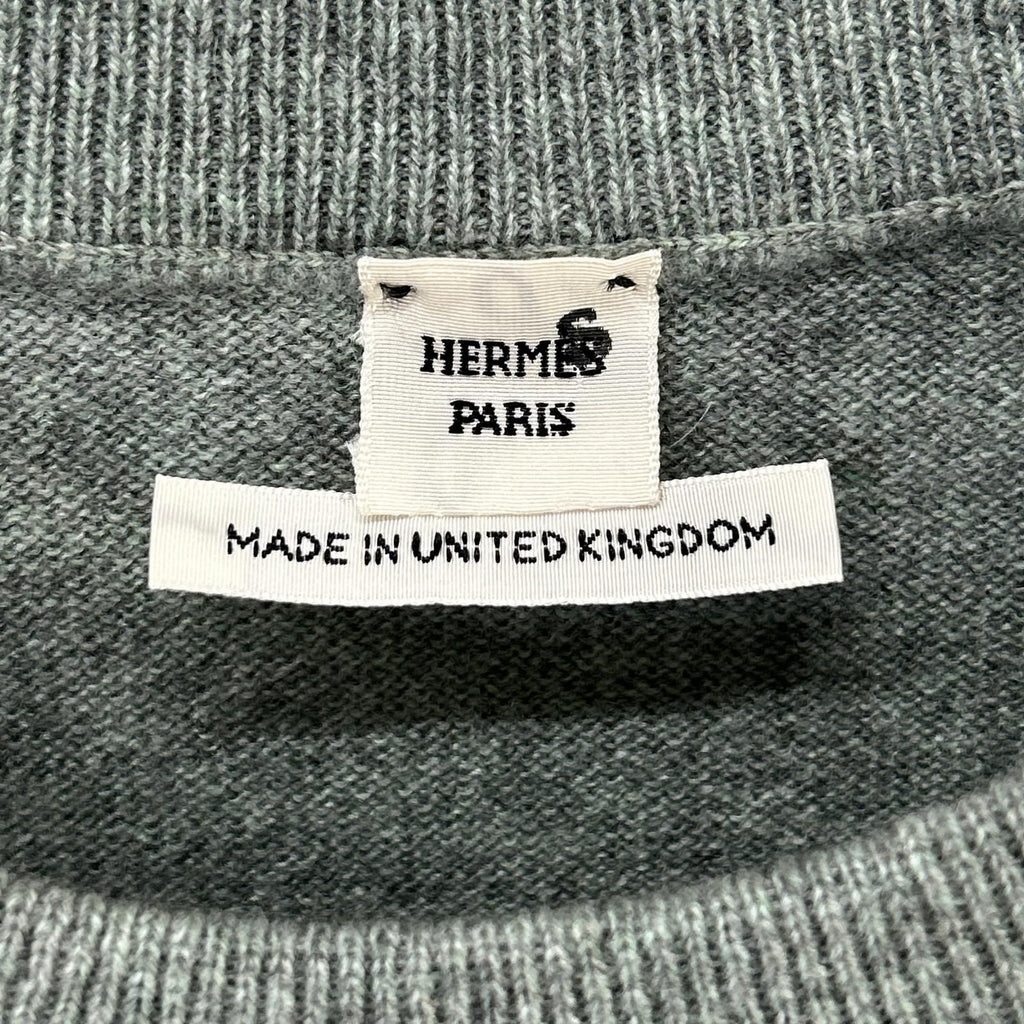 Hermes Era Green Cashmere Short Sleeve Knit 40 Sweater — view 3