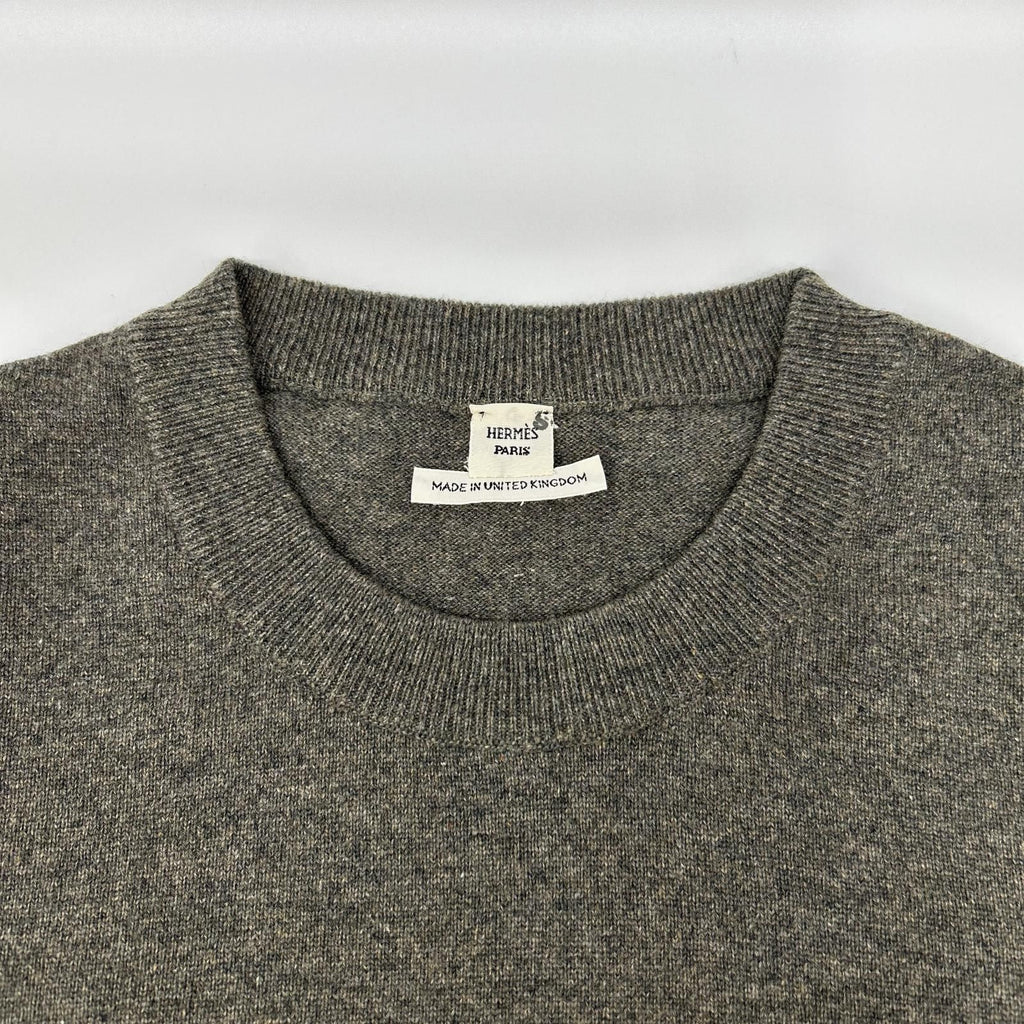 Hermes Era Gray Cashmere Short Sleeve Knit 40 Sweater — view 6