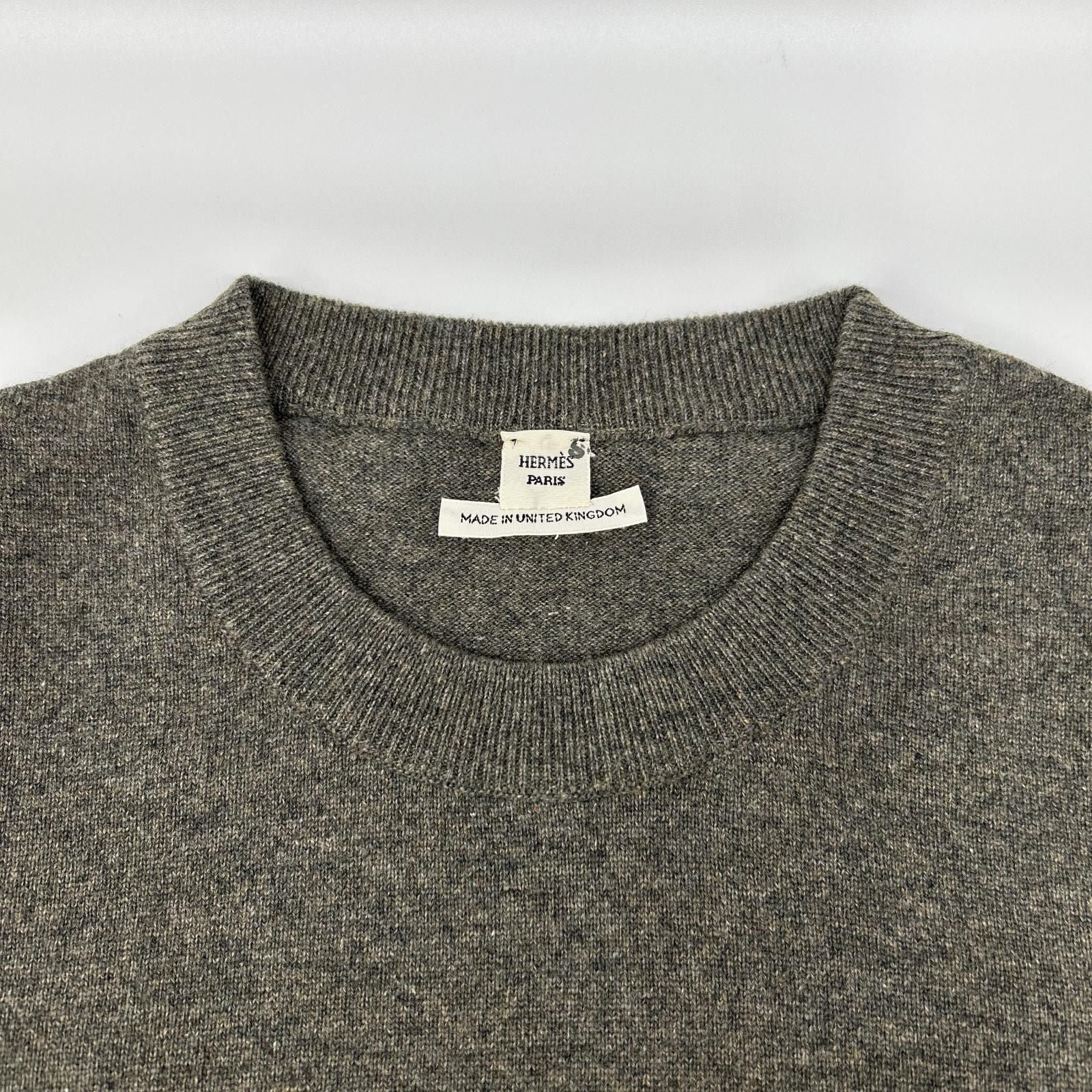 Hermes Era Gray Cashmere Short Sleeve Knit 40 Sweater — view 6