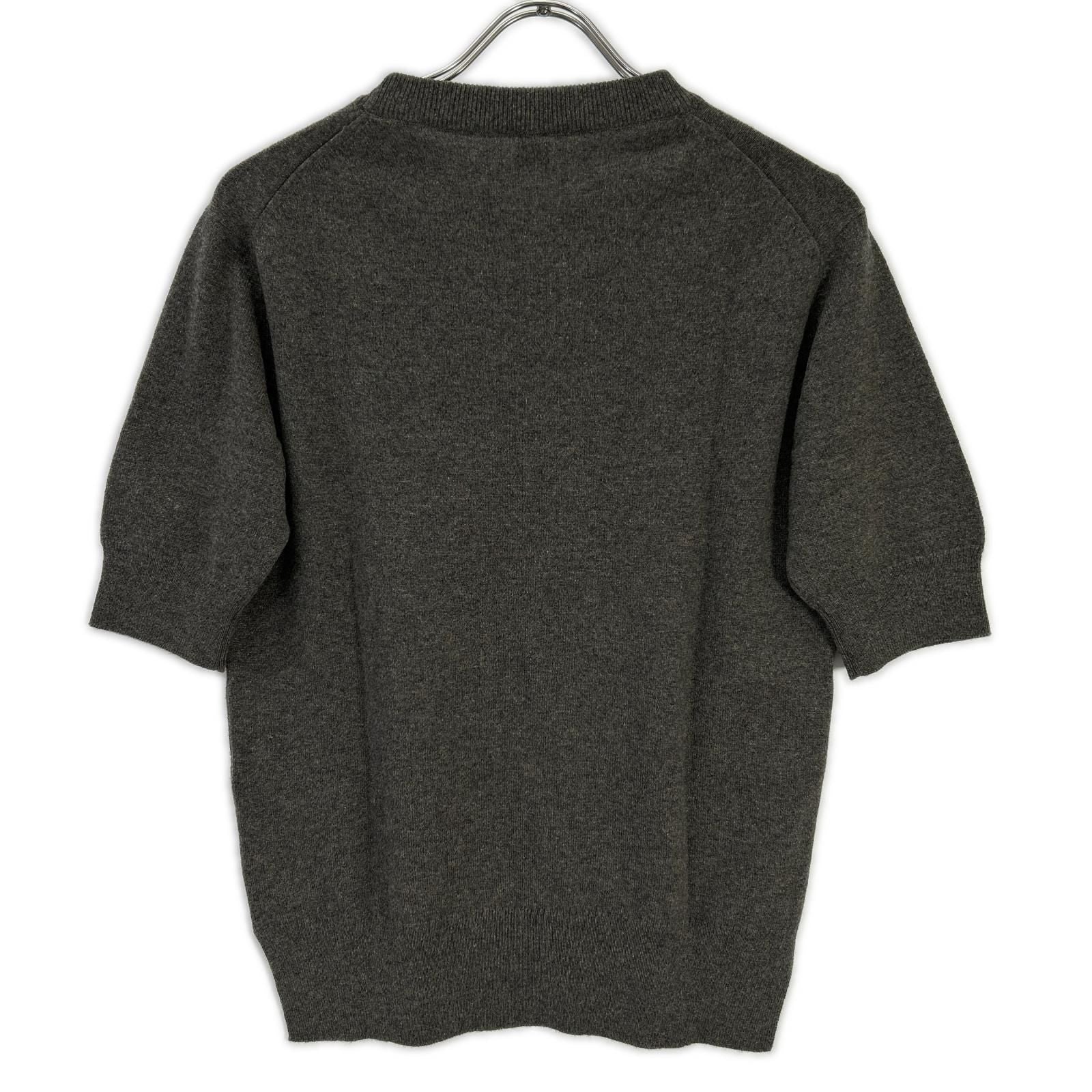 Hermes Era Gray Cashmere Short Sleeve Knit 40 Sweater — view 2