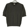 Hermes Era Gray Cashmere Short Sleeve Knit 40 Sweater