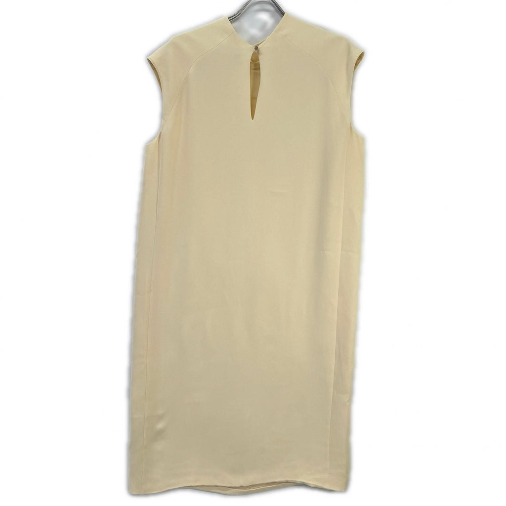Hermes Era Off White Silk Sleeveless Dress 40