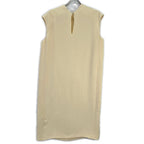 Hermes Era Off White Silk Sleeveless Dress 40