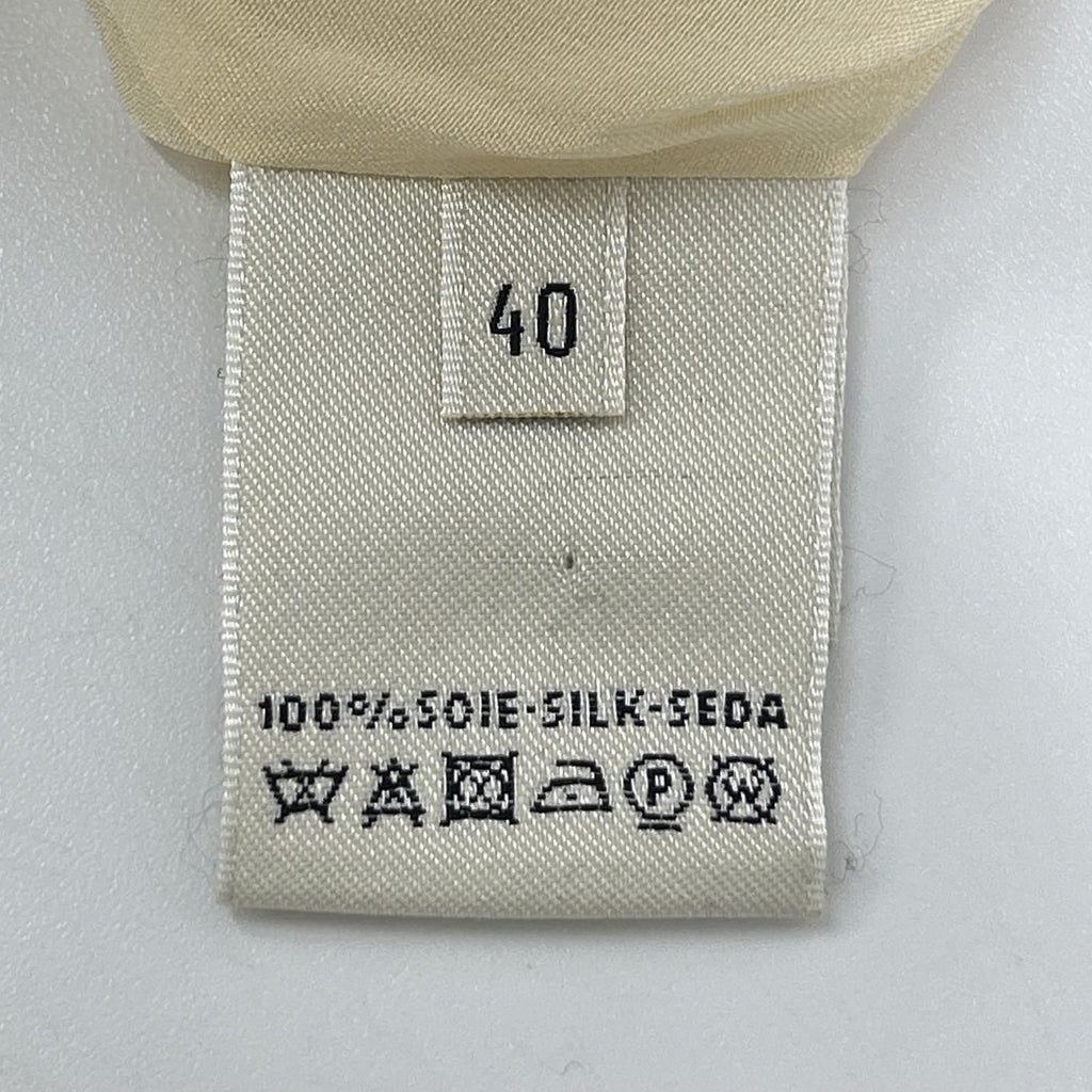Hermes Era Off White Silk Sleeveless Dress 40 — view 3