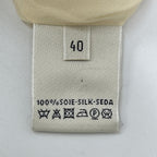 Hermes Era Off White Silk Sleeveless Dress 40 — view 3