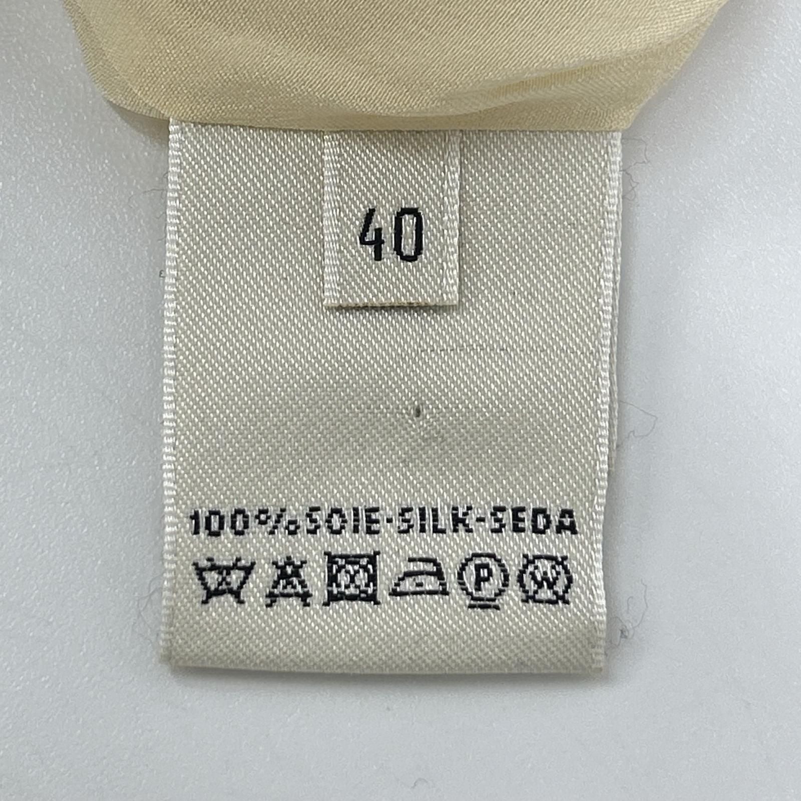 Hermes Era Off White Silk Sleeveless Dress 40 — view 3