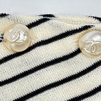 Chanel Faux Pearl Button Border Knit 42 Sweater — view 7