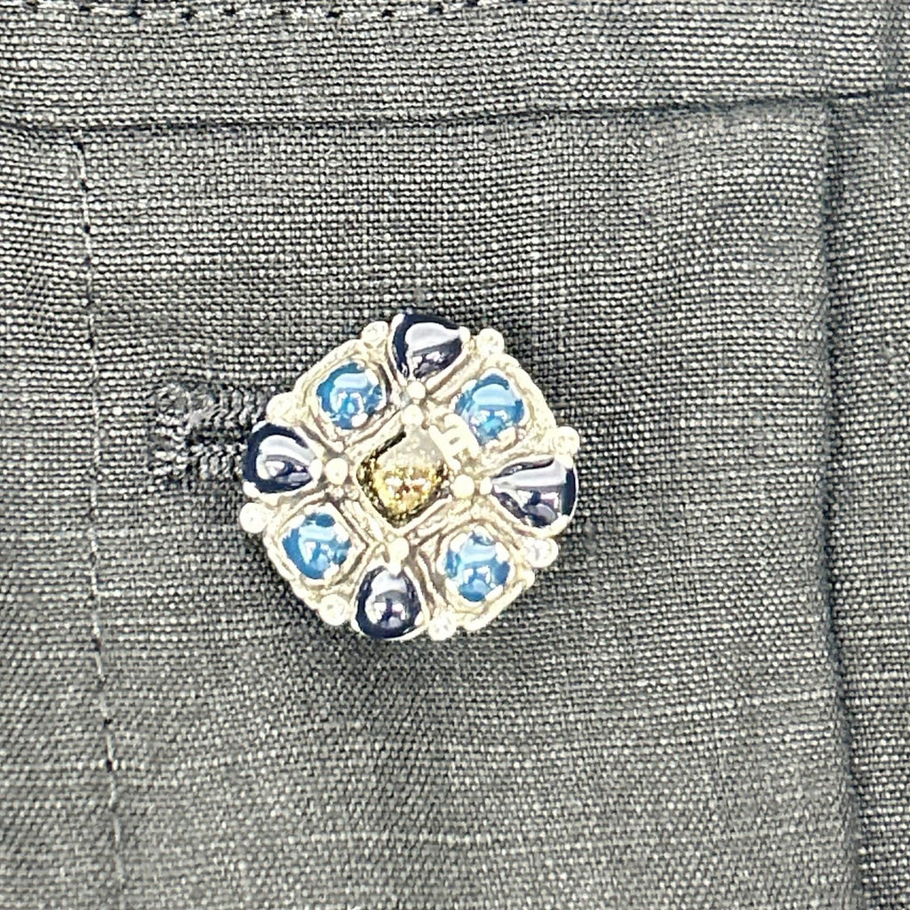 Chanel Gripoix Button Linen Dress 38 — view 6