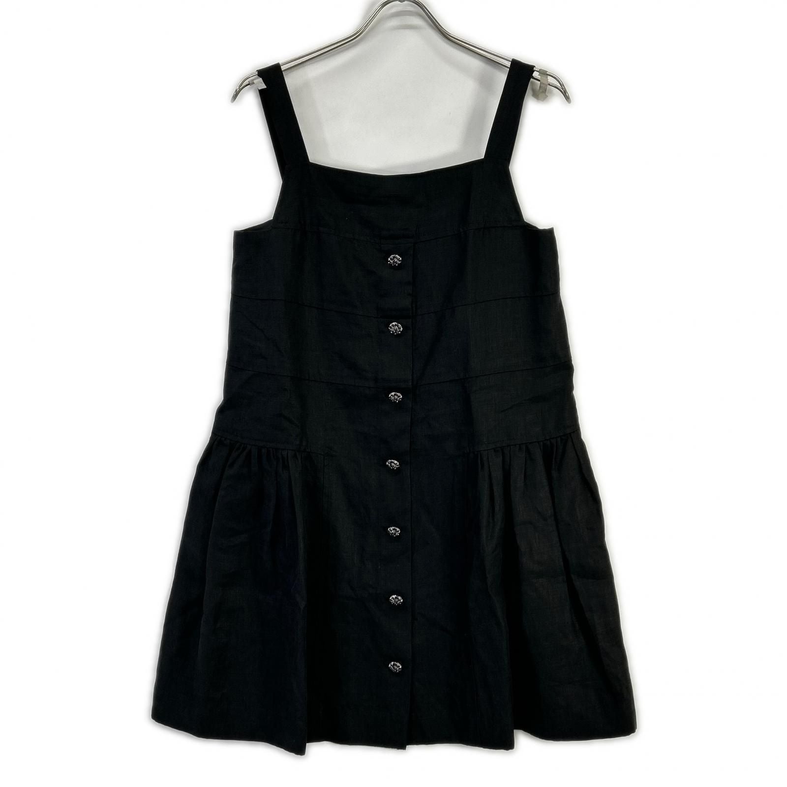 Chanel Gripoix Button Linen Dress 38