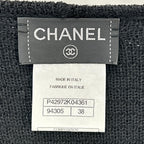 Chanel CC Button Silk Cashmere Knit Cardigan 38 — view 4