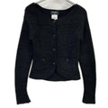 Chanel CC Button Silk Cashmere Knit Cardigan 38