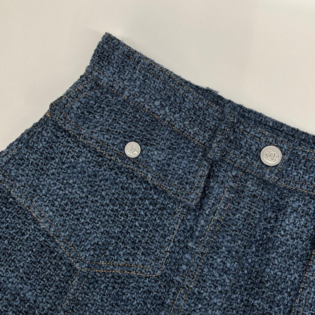 Chanel Denim Tweed Skirt 36 — view 5