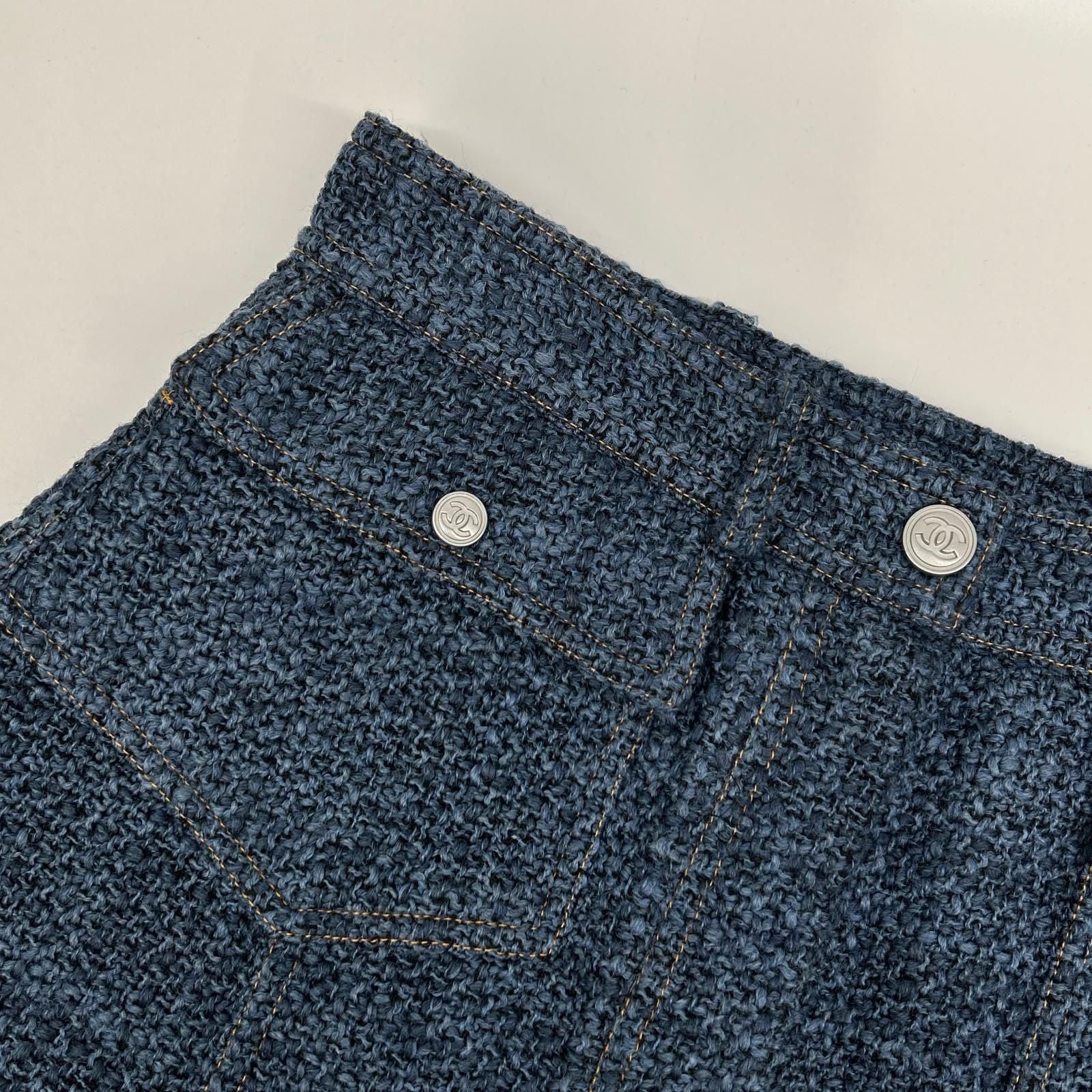 Chanel Denim Tweed Skirt 36 — view 5
