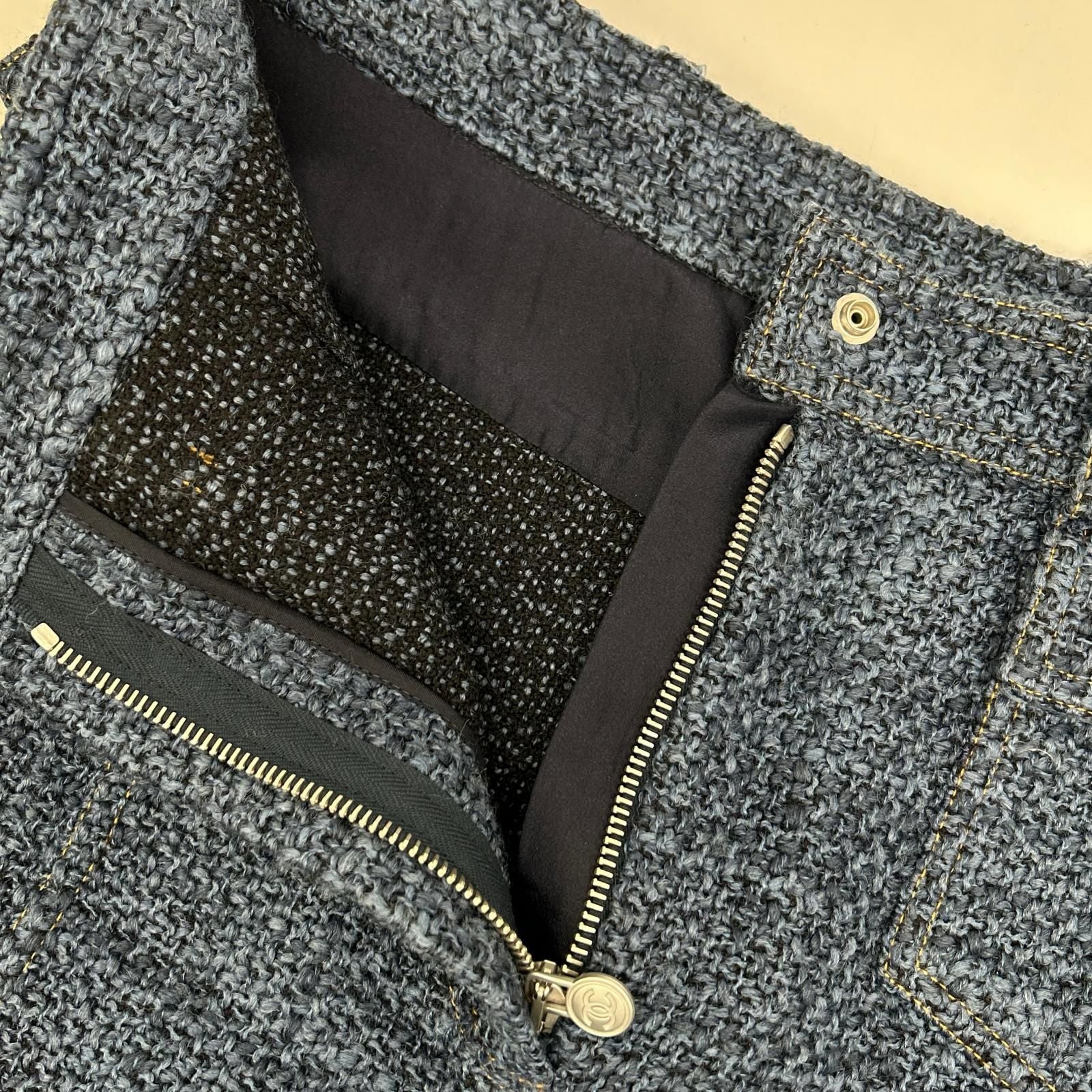 Chanel Denim Tweed Skirt 36 — view 7
