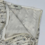 Fendi Logo Silk Flare Skirt 38 — view 8