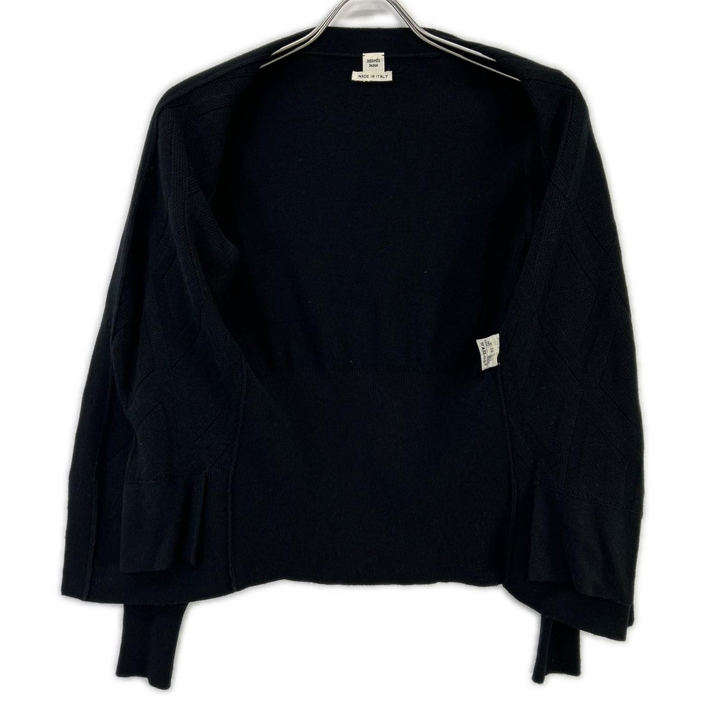 Hermes Black Cashmere Cardigan 36 — view 3