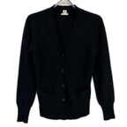 Hermes Black Cashmere Cardigan 36