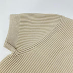 Hermes Chain Decoration Silk Blend Short Sleeve Rib Knit 40 Sweater — view 7