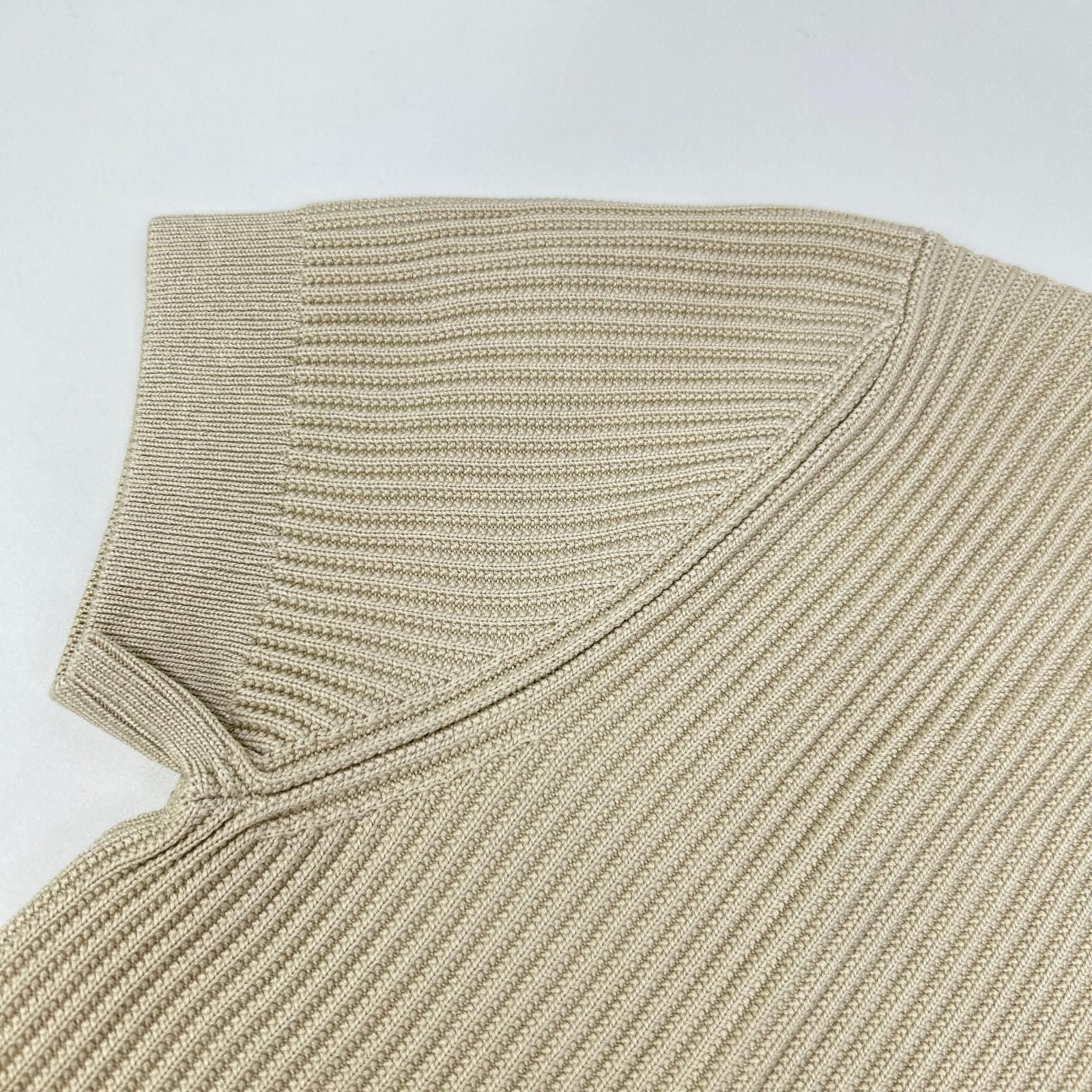 Hermes Chain Decoration Silk Blend Short Sleeve Rib Knit 40 Sweater — view 7