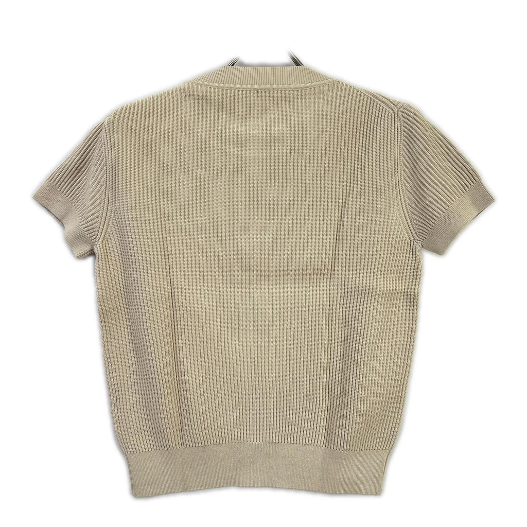 Hermes Chain Decoration Silk Blend Short Sleeve Rib Knit 40 Sweater — view 2
