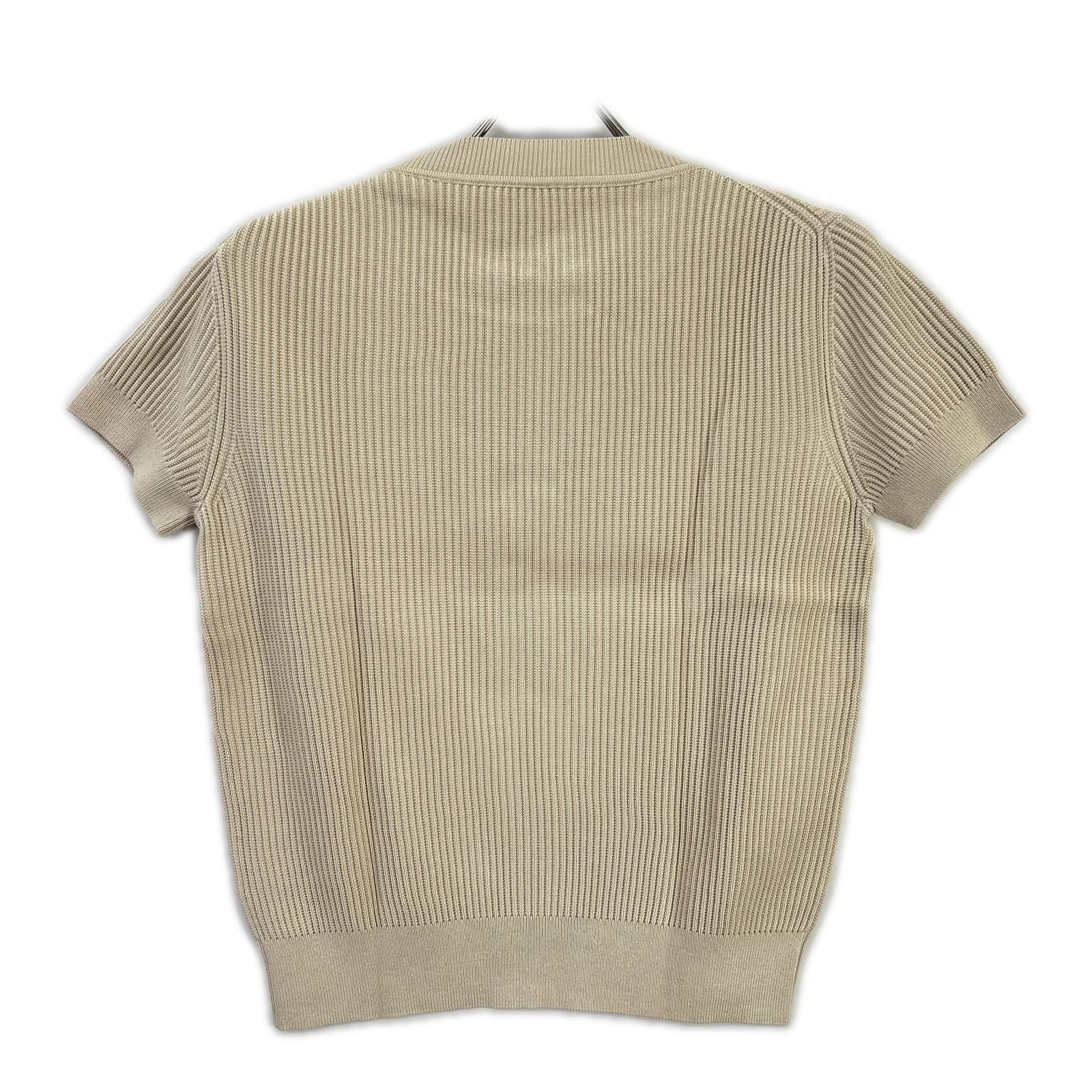 Hermes Chain Decoration Silk Blend Short Sleeve Rib Knit 40 Sweater — view 2