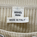 Hermes Chain Decoration Silk Blend Short Sleeve Rib Knit 40 Sweater — view 3