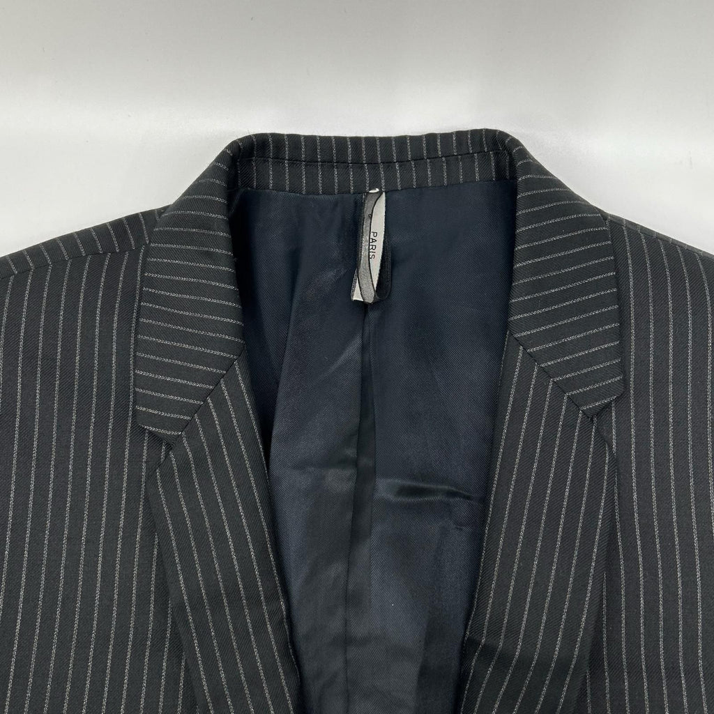 Dior Homme Black Wool Pinstripe Tailored Jacket 44 — view 7