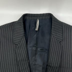 Dior Homme Black Wool Pinstripe Tailored Jacket 44 — view 7