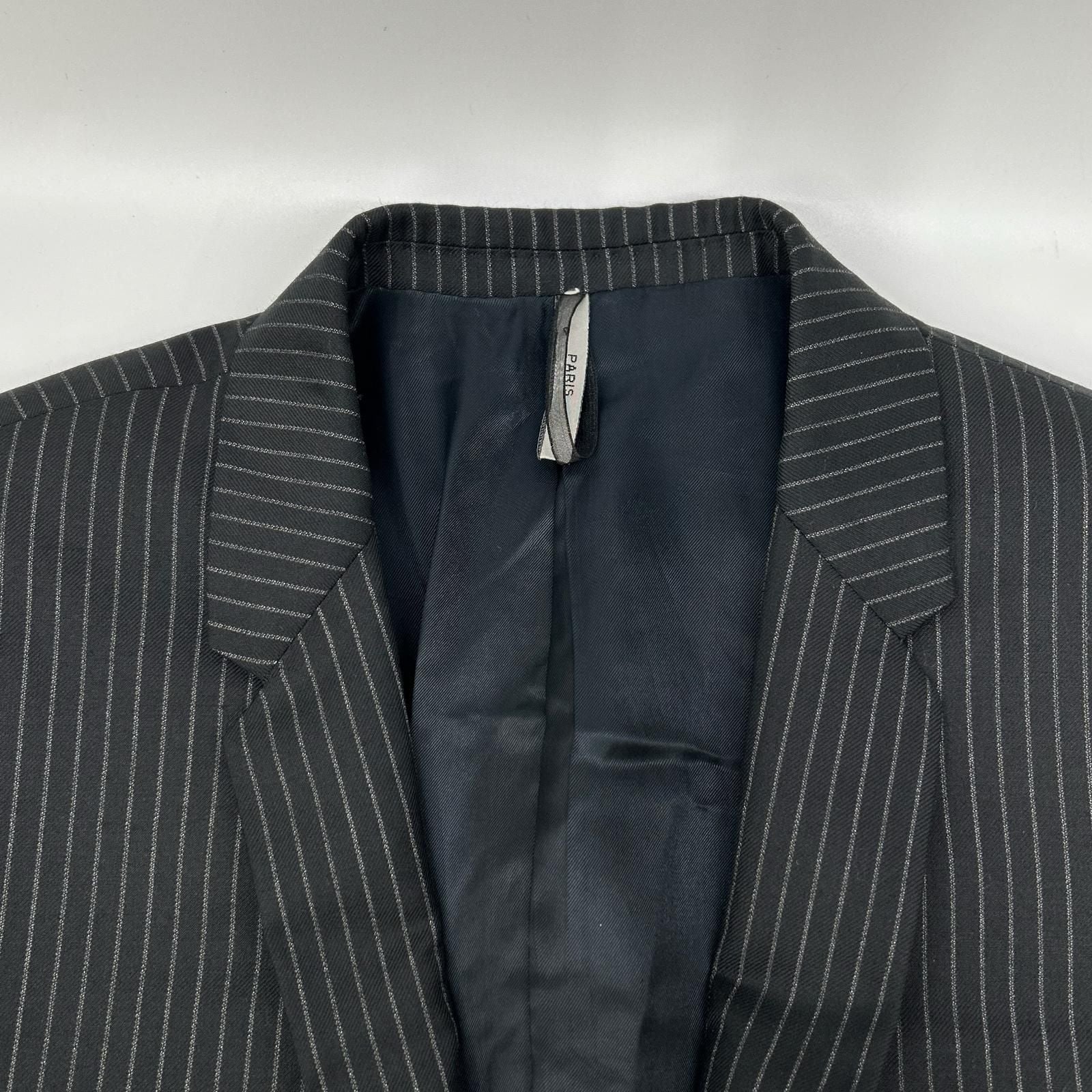 Dior Homme Black Wool Pinstripe Tailored Jacket 44 — view 7