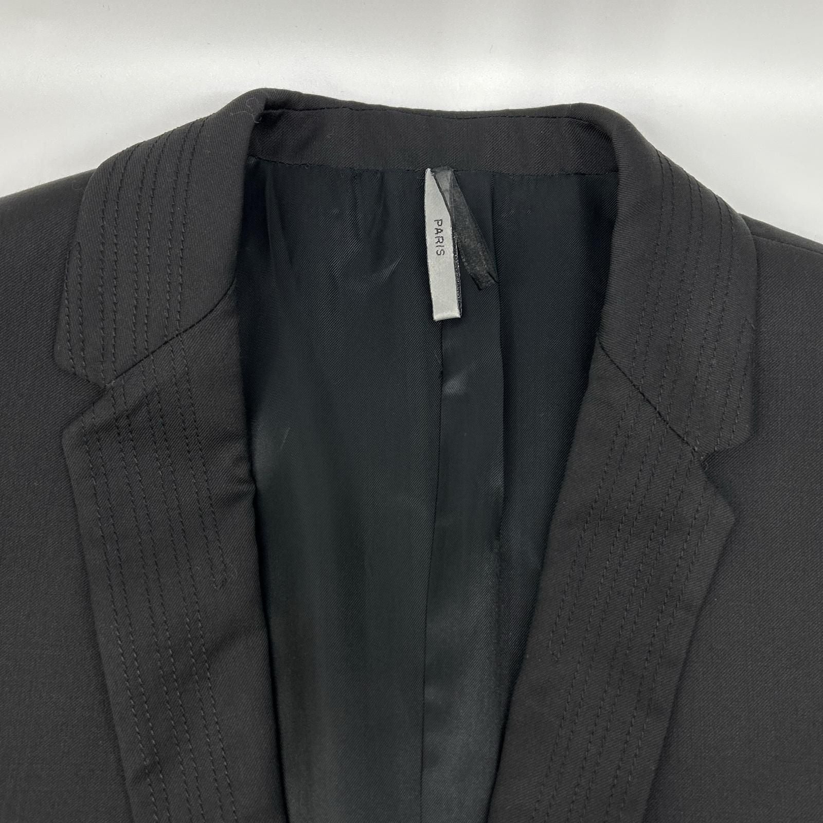 Dior Homme Black Color Stitch Tailored Jacket 44 — view 7