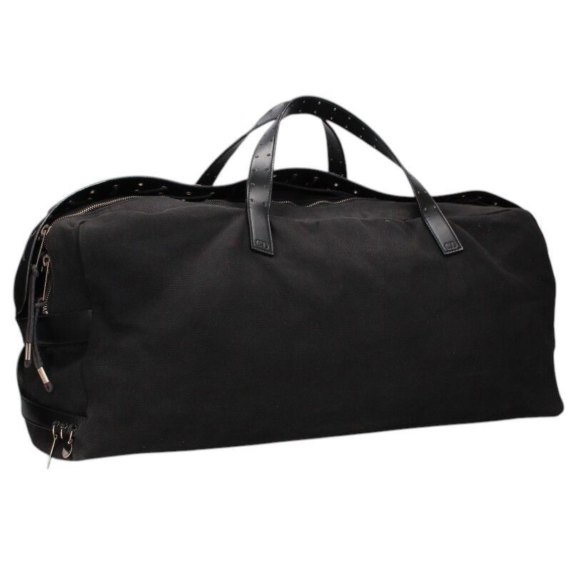 Dior Homme Luster Era Leather Trim Canvas Boston Bag