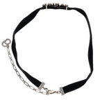 Dior Rhinestone Logo Velvet Choker Necklace — view 2