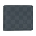 Louis Vuitton Portefeuille Florin Black Silver Wallet Card Case