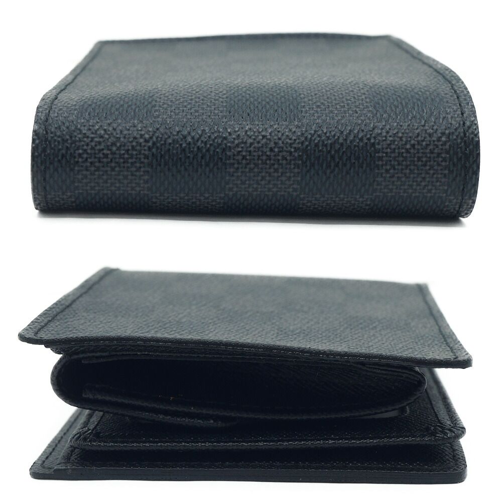 Louis Vuitton Portefeuille Florin Black Silver Wallet Card Case — view 4