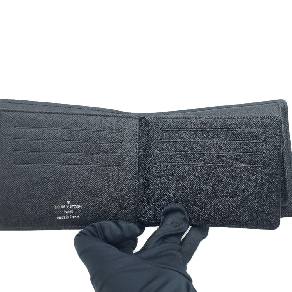 Louis Vuitton Portefeuille Florin Black Silver Wallet Card Case — view 7