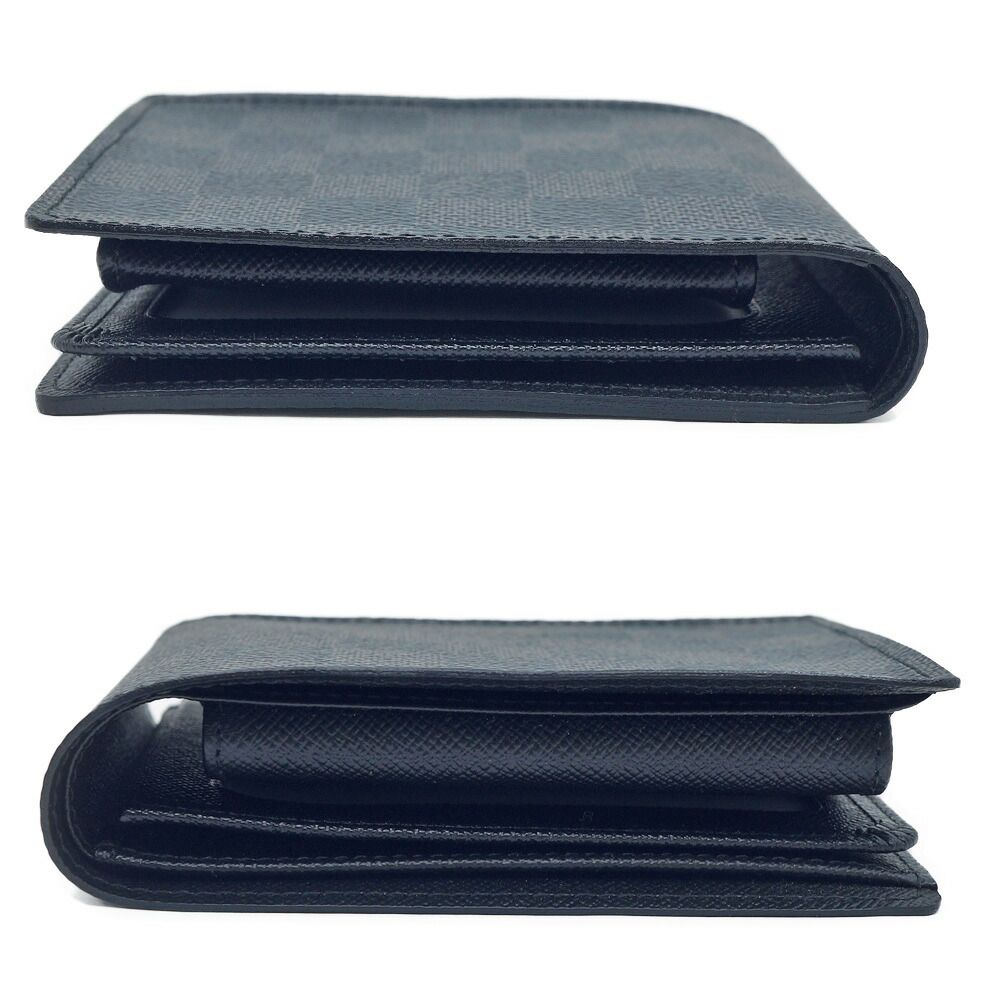 Louis Vuitton Portefeuille Florin Black Silver Wallet Card Case — view 3