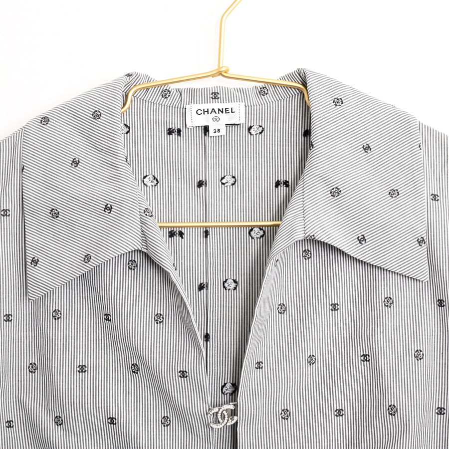 Chanel Top Blouse Gray — view 3