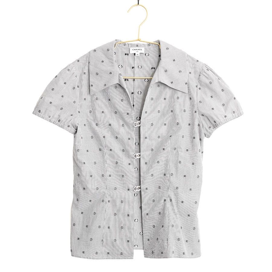 Chanel Top Blouse Gray