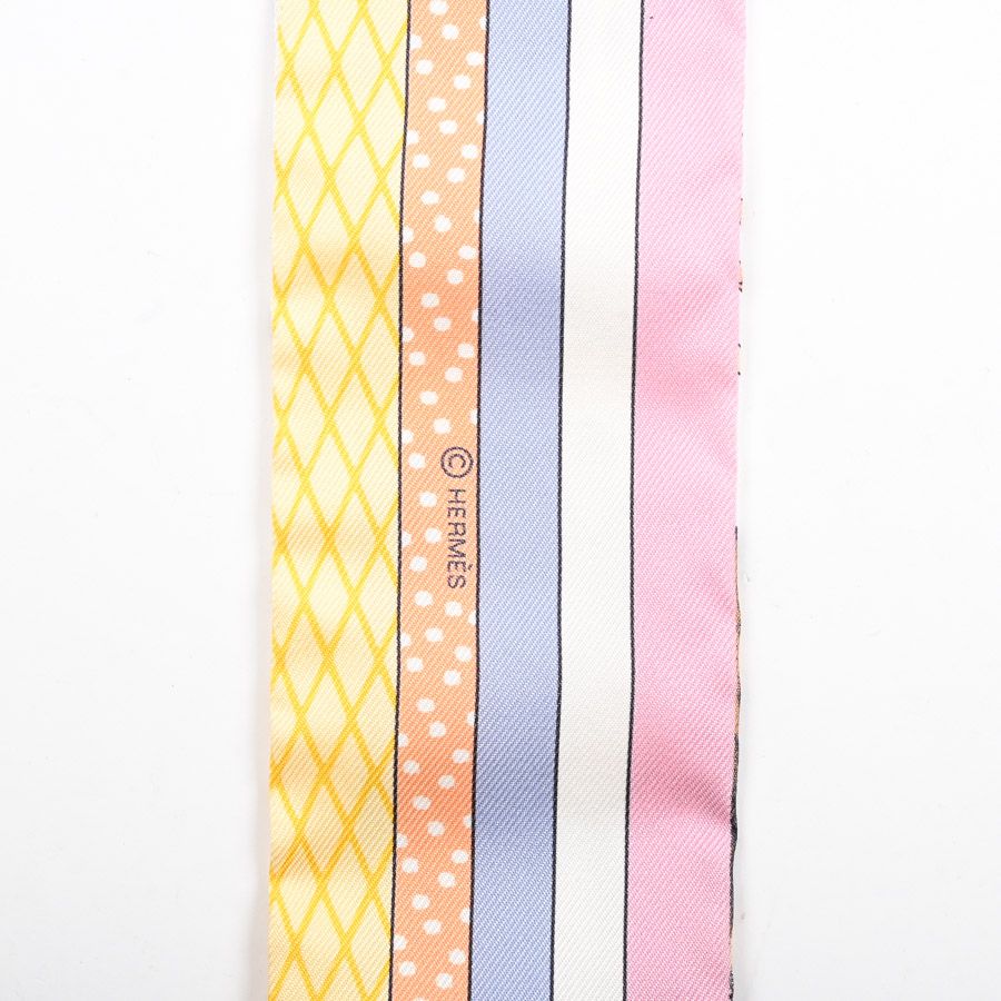 Hermes Scarf Twilly Scarves Cream — view 4