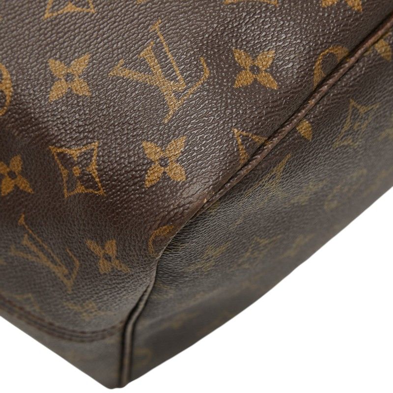 Louis Vuitton Monogram Neverfull GM Tote Shoulder Bag Brown Leather