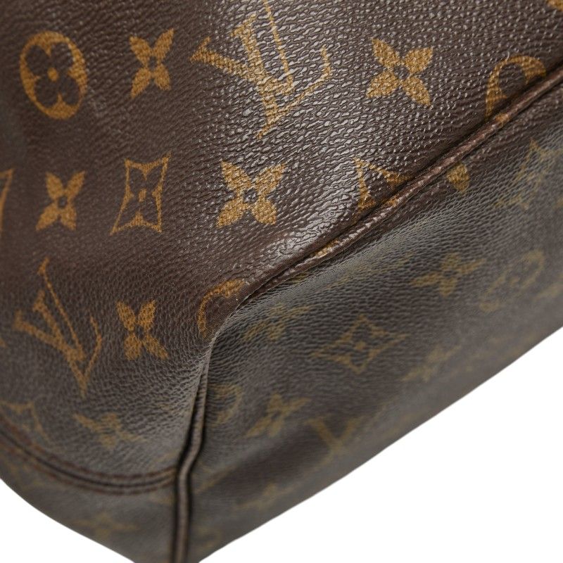 Louis Vuitton Monogram Neverfull GM Tote Shoulder Bag Brown Leather