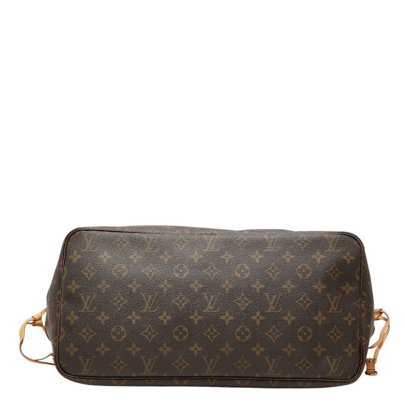 Louis Vuitton Monogram Neverfull GM Tote Shoulder Bag Brown Leather