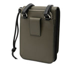 Loewe Anagram Gusset Flat Shoulder Bag Khaki Green Black Leather