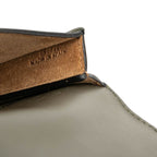 Loewe Anagram Gusset Flat Shoulder Bag Khaki Green Black Leather