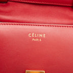 Celine Classic Box Crossbody Shoulder Bag Red Leather
