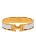 Hermes Clic PM Bracelet Gold White Plated Enamel